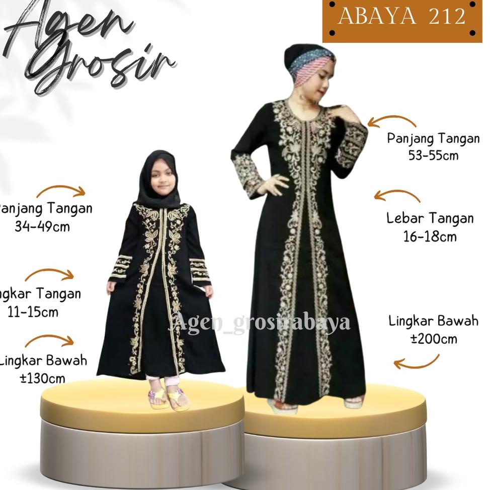 STOK TERBARU ABAYA COUPLE IBU DAN ANAK ABAYA ARAB ABAYA BORDIR 212 ABAYA HITAM ABAYA TURKEY ABAYA SY