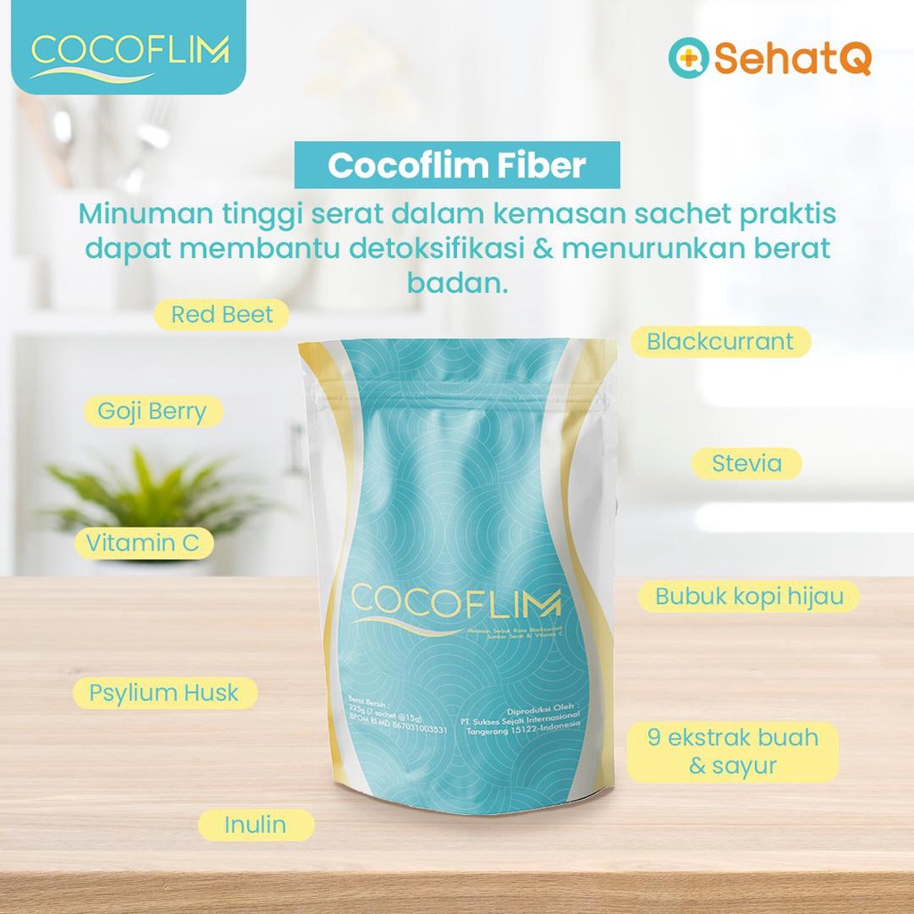 [ORI] Cocoflim 7 Days dengan Sumber Serat Alami dan Vitamin C - 1 Pouch isi 7 Sachet