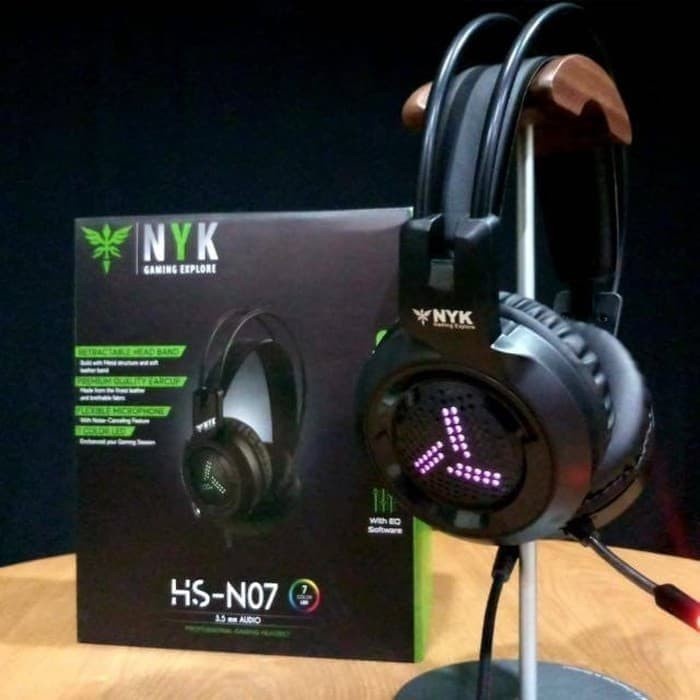 Headset Gaming NYK HS-N07 Phantom 7 Color RGB Jack 3.5mm Original