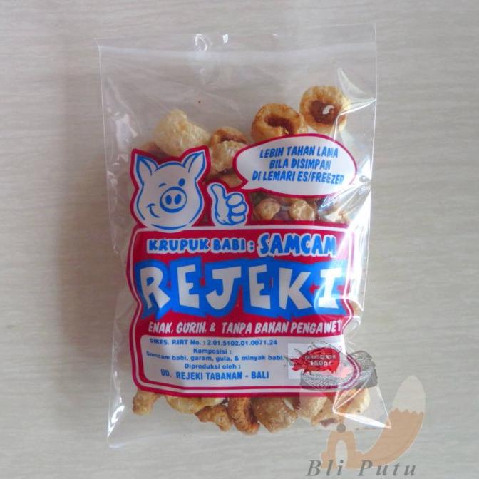 

{{{{}}] Rambak Krupuk Babi Bali Cap Rejeki Samcam Samcan - 200gr