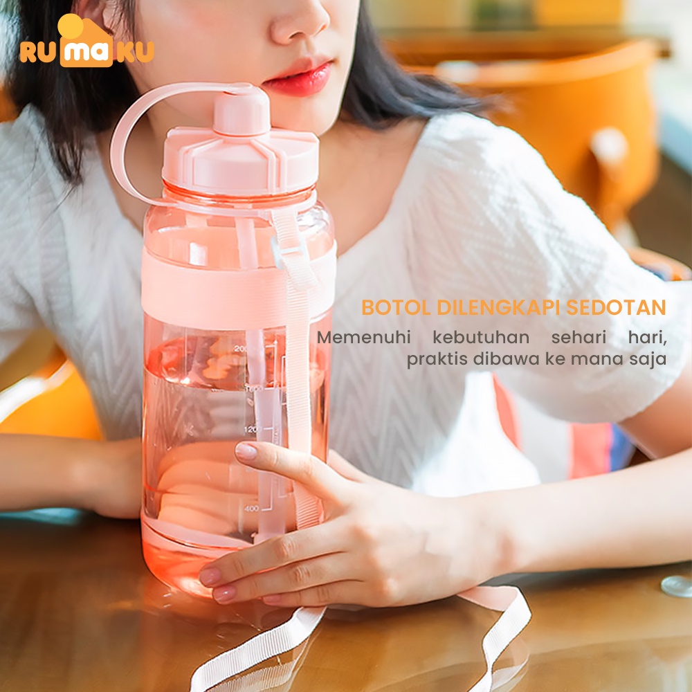 Rumaku Botol Minum Champy Sport Cup 2 Liter Besar Dengan Strap Bahu Botol Air Jumbo Premium