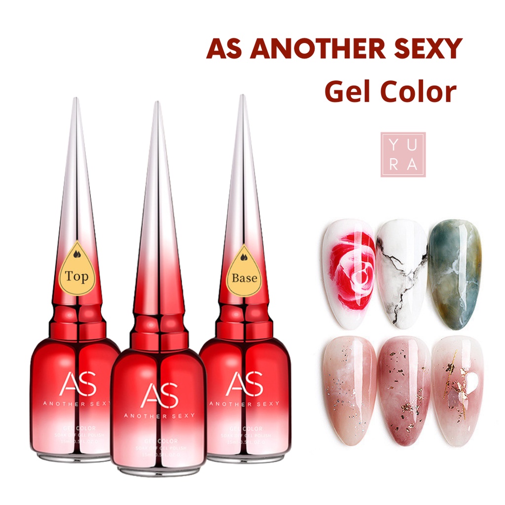 AS ANOTHER SEXY GEL COLOR/Base Coat /As Blooming Gel/  Top Coat / Matte Top Coat 15ml