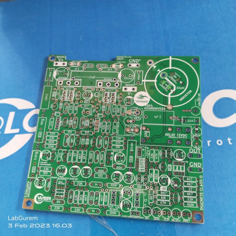 Titip Cetak Pcb Fyber dobel layer throughole