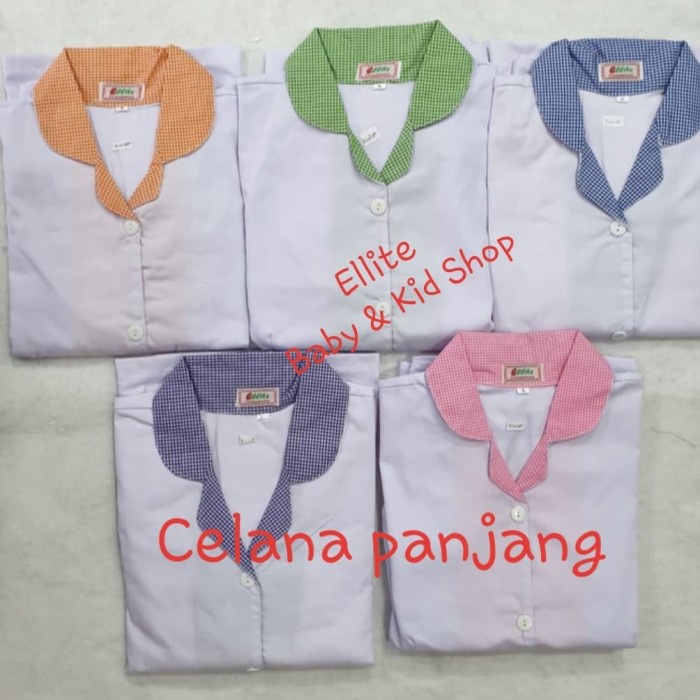 Baju Suster Baju Suster / Baby Sitter / Nanny - Baju Pendek Celana Panjang - Orange, S(R3I6) baju su