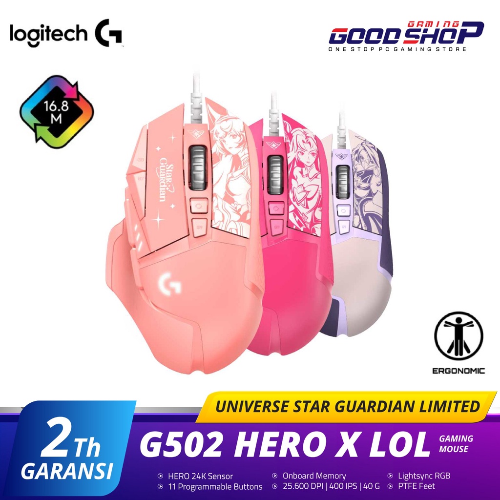 Logitech G502 HERO x League of Legends Universe Star Guardian Limited