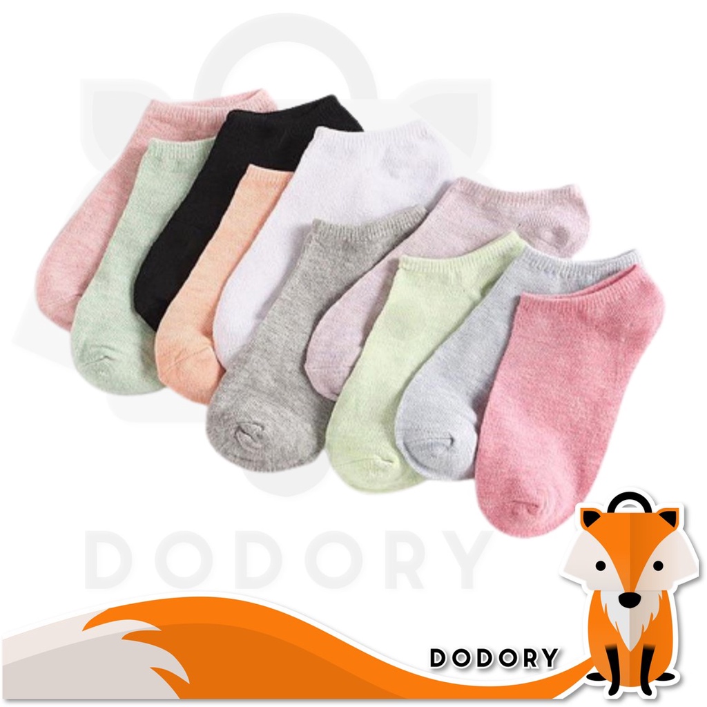 DODORY D060 Kaos Kaki Polos Wanita KaosKaki Spandek Pendek Short Socks