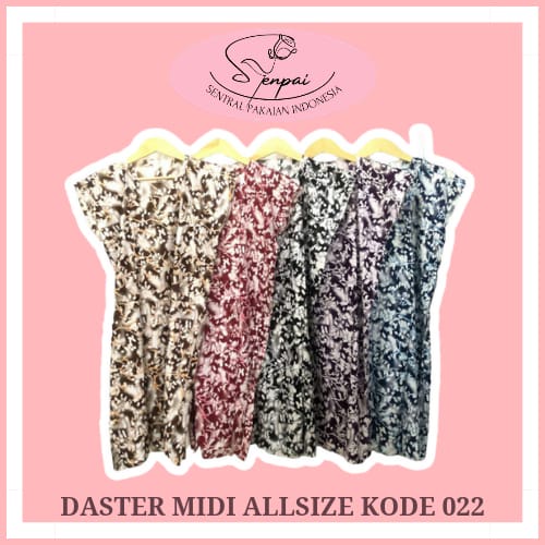 DASTER MIDI ALL SIZE | TANPA LENGAN KODE 022