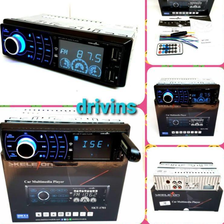 ✹ HEAD UNIT TAPE MOBIL SINGLE DIN MP3 SKELETON SKT-1701 / SKT 1701 2 USB SLOT ֍