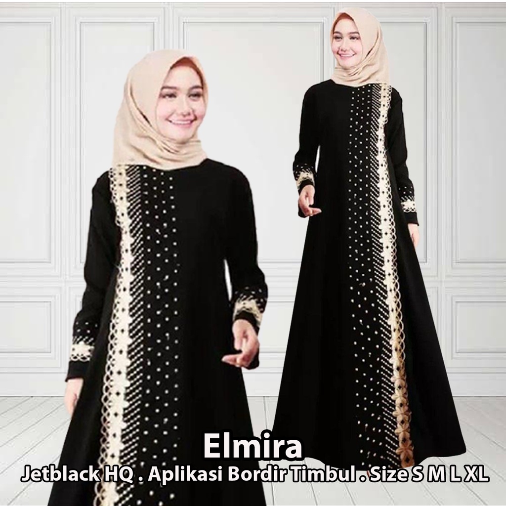 [ Terlaris ] Gamis Arab Hitam Modern Gamis Abaya Arabian Wanita Turki Terbaru Abaya Remaja