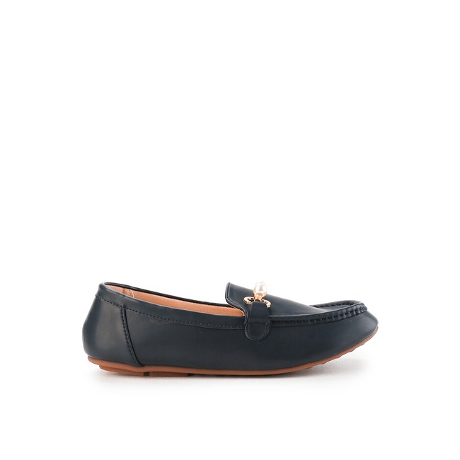 Sepatu Flat Cardinal Original PU insole Moccasin Kuliah Keren 100% Asli MOKA 1 Wanita Cewek Navy Bir
