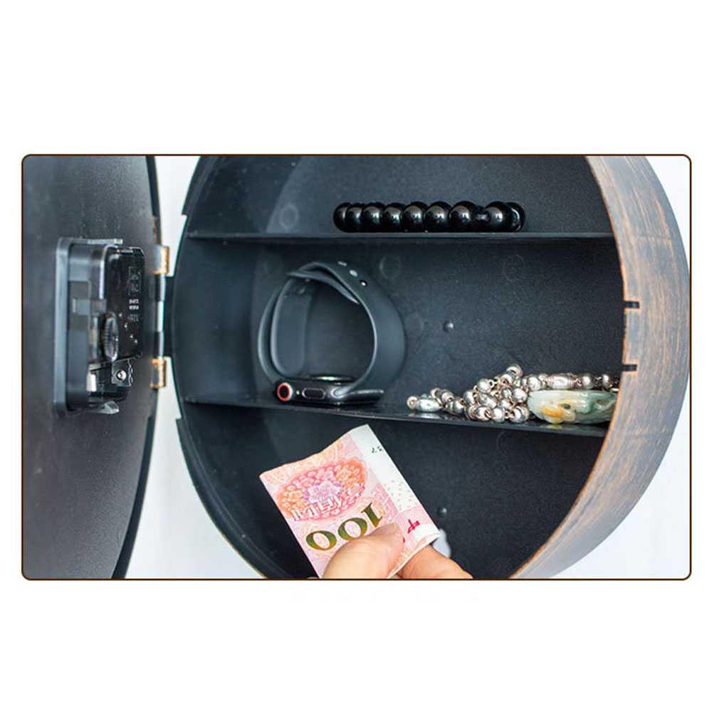 Jam Dinding Besar Bulat Vintage 25cm with Hidden Storage Box - OTYLHG544