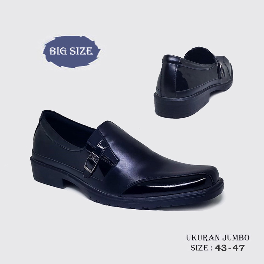 LINFORD OXFORD BIG SIZE | Sepatu Pria Leather Formal Premium Pantofel Kantoran Cowo Ukuran Besar 43-47