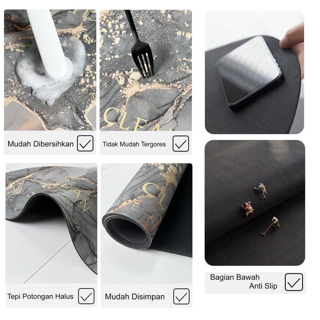 Keset Kaki Diatomite Anti Slip Serap Air Oval/Kotak /Keset Kaki Kamar Mandi Nyerap Air Anti Bakteri Premium Anti Slip Keset Batu Kamar Mandi