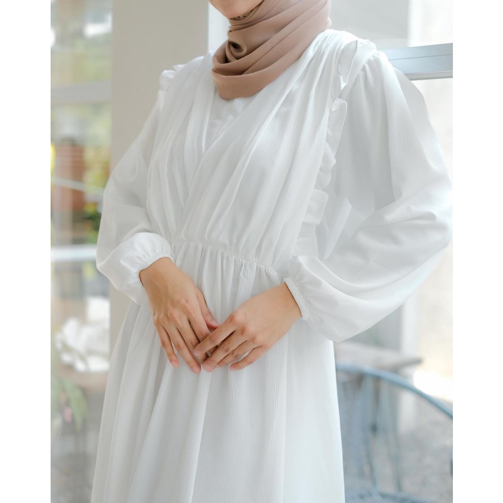 DRESS WANITA ELENA DRESS GAMIS PREMIUM LUXURY CRINKLE