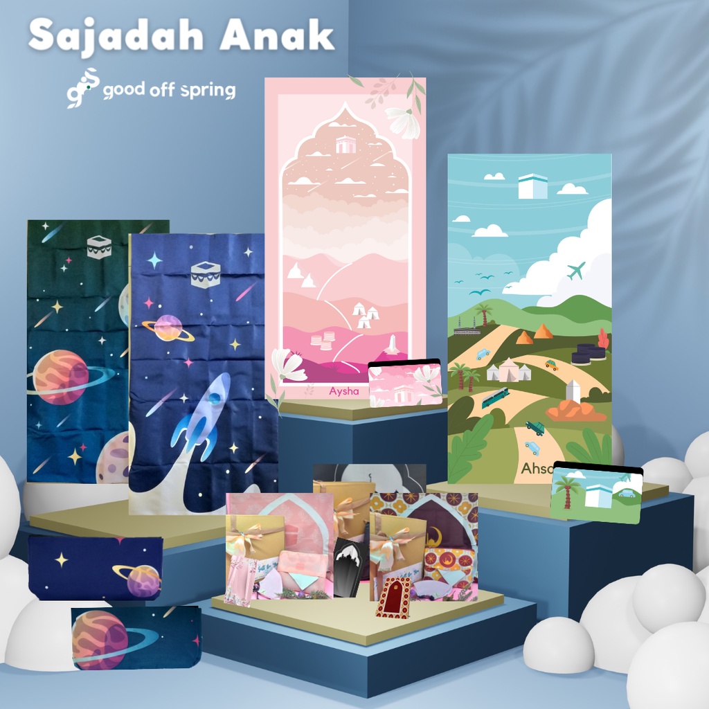 Sajadah Anak / Sajadah Haji / Sajadah Planet /Oleh oleh haji