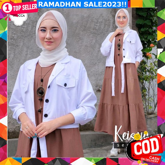 Gamis Crinkle Airflow Polos Premium Ori Terbaru Lebaran 2023 Wanita/Dress Polos Crincle Airflow Rema