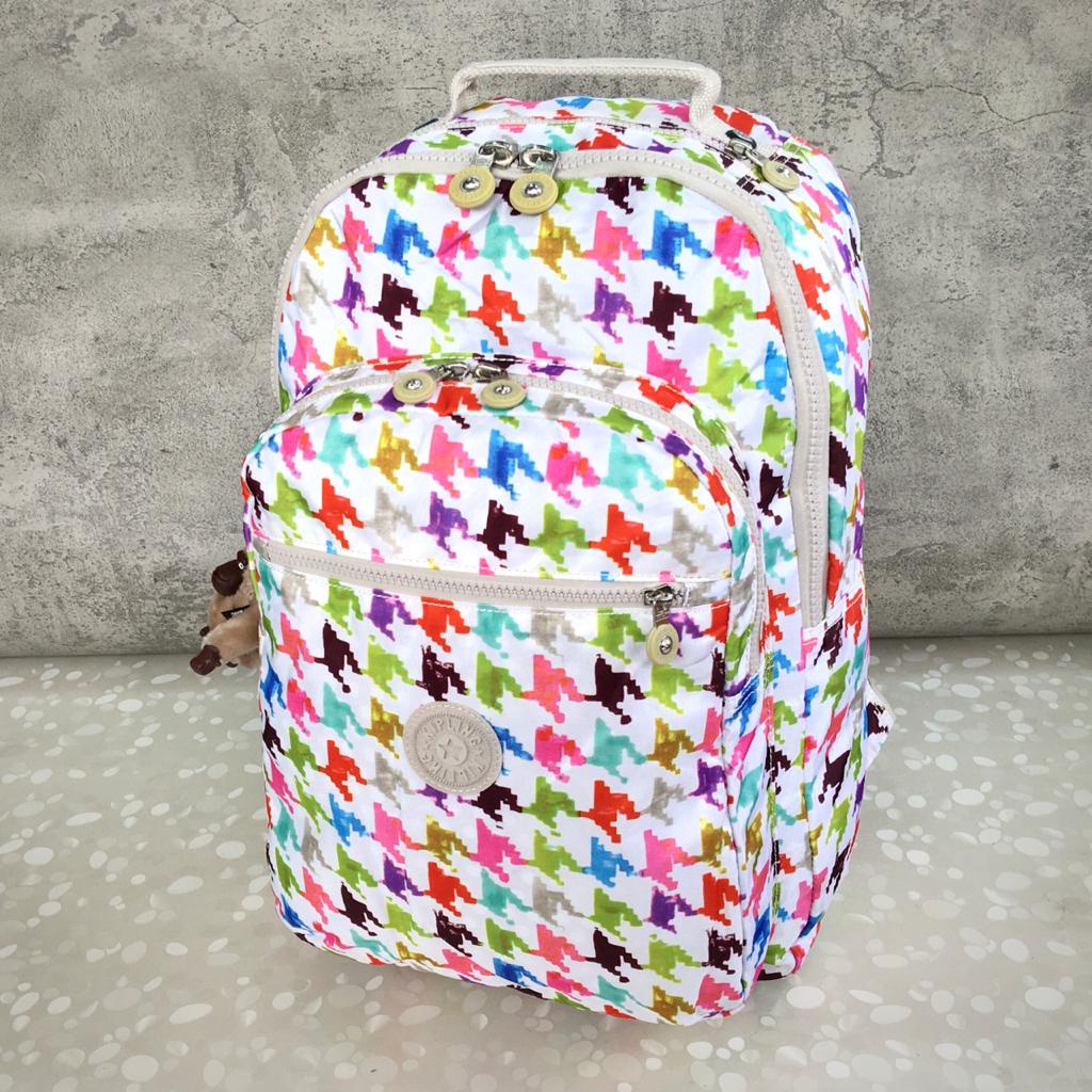 Tas Ransel Kipling Class Seoul Medium Besar Putih ORIGINAL Anak Jalan Laki Pria Unisex Wanita Peremp