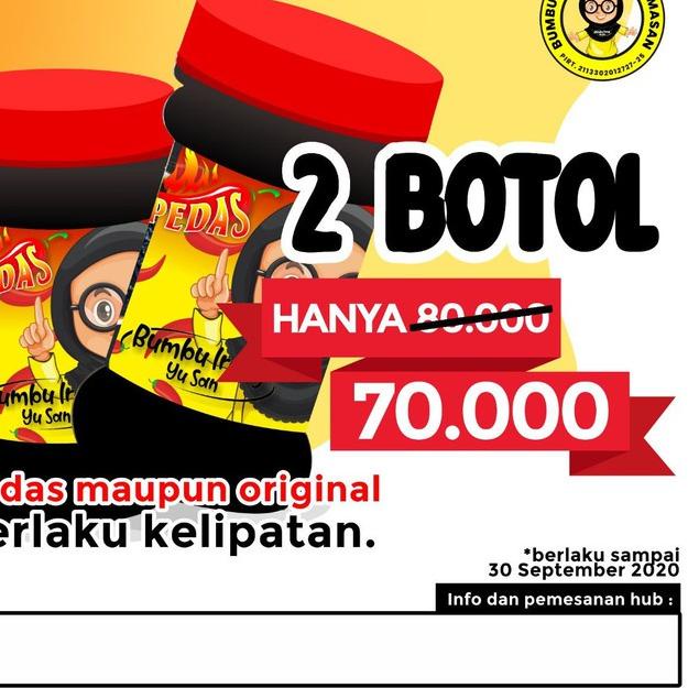 

❉ Bumbu Ireng Yu San Original & Pedas Paket 2 Botol ○