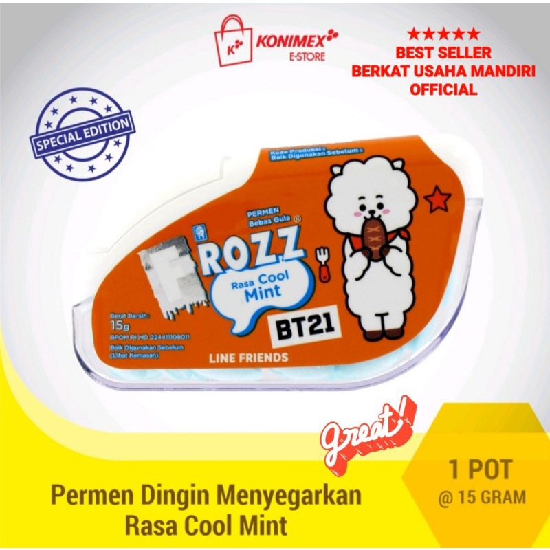 FROZZ BT21 Permen Dingin Menyegarkan @15g