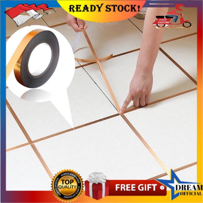 

50METER Gulungan sticker 1cm-10cm pembatas nat keramik 50meter lebar 5mm