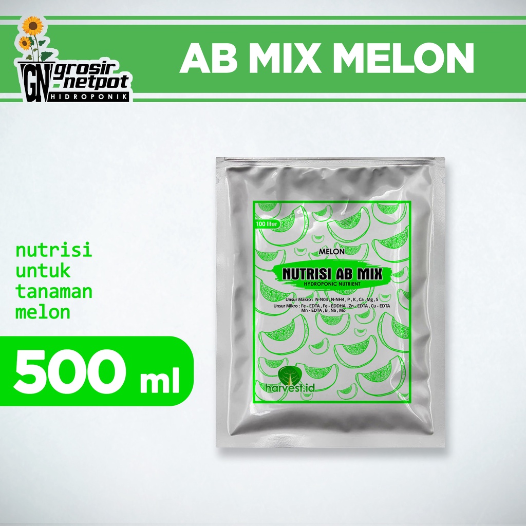 Nutrisi Hidroponik AB Mix Melon 500 ml Padat / Pupuk Ab Mix Konvensional