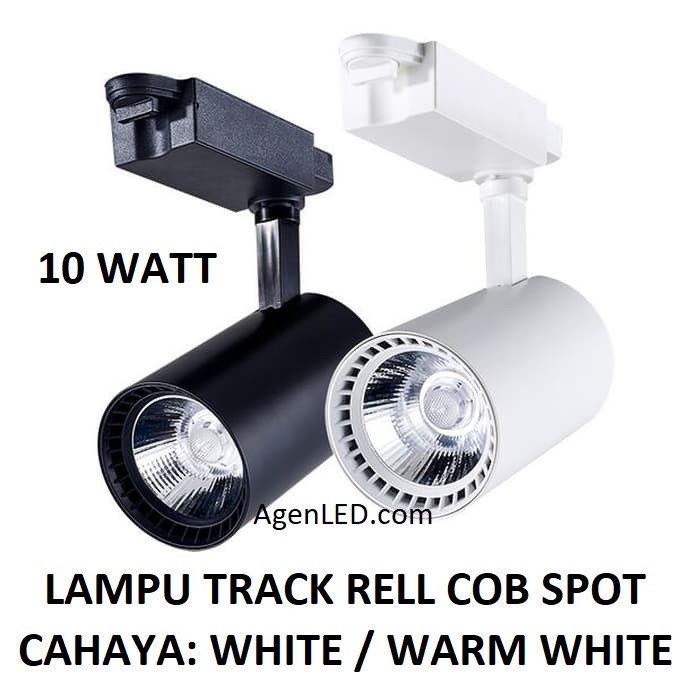 lampu led Lampu Track Rell 10W COB Spot Sorot 10 w watt rel trek LED hitam putih(Q8M3) terlaris prom