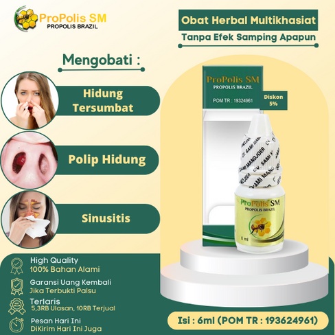 Obat Sinusitis, Obat Polip Hidung, Obat Sinus, Hidung Tersumbat, Obat Herbal Sinusitis Benjolan di D