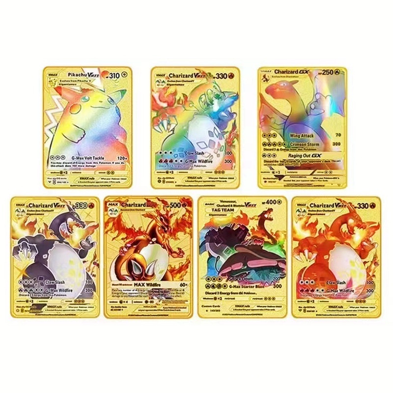 COD mainan kartu isi 360 pcs / Box ' Kartu Pokemon Emas