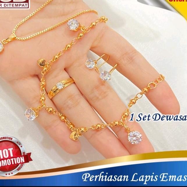 12.12 Brand set perhiasan wanita dewasa, mata satu, 1 set perhiasan titanium asli anti luntur anti k