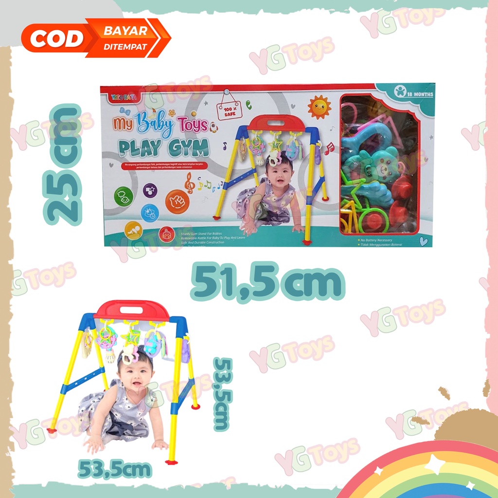 YGtoys Baby Play Gym Baby Playgim Mainan Rattle Bayi Playgym