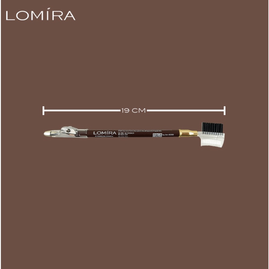 Eyebrow Pensil Alis 2,5 Gr Serutan + Sikat Eyebrow Pencil Make Up BPOM LOM-EYEBROW-P Brown