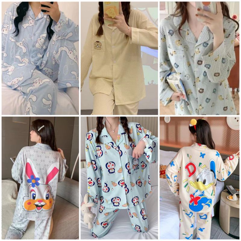 Piyama Import Wanita  Murah Baju Tidur Lengan panjang Piyama Korea Taehyung PP