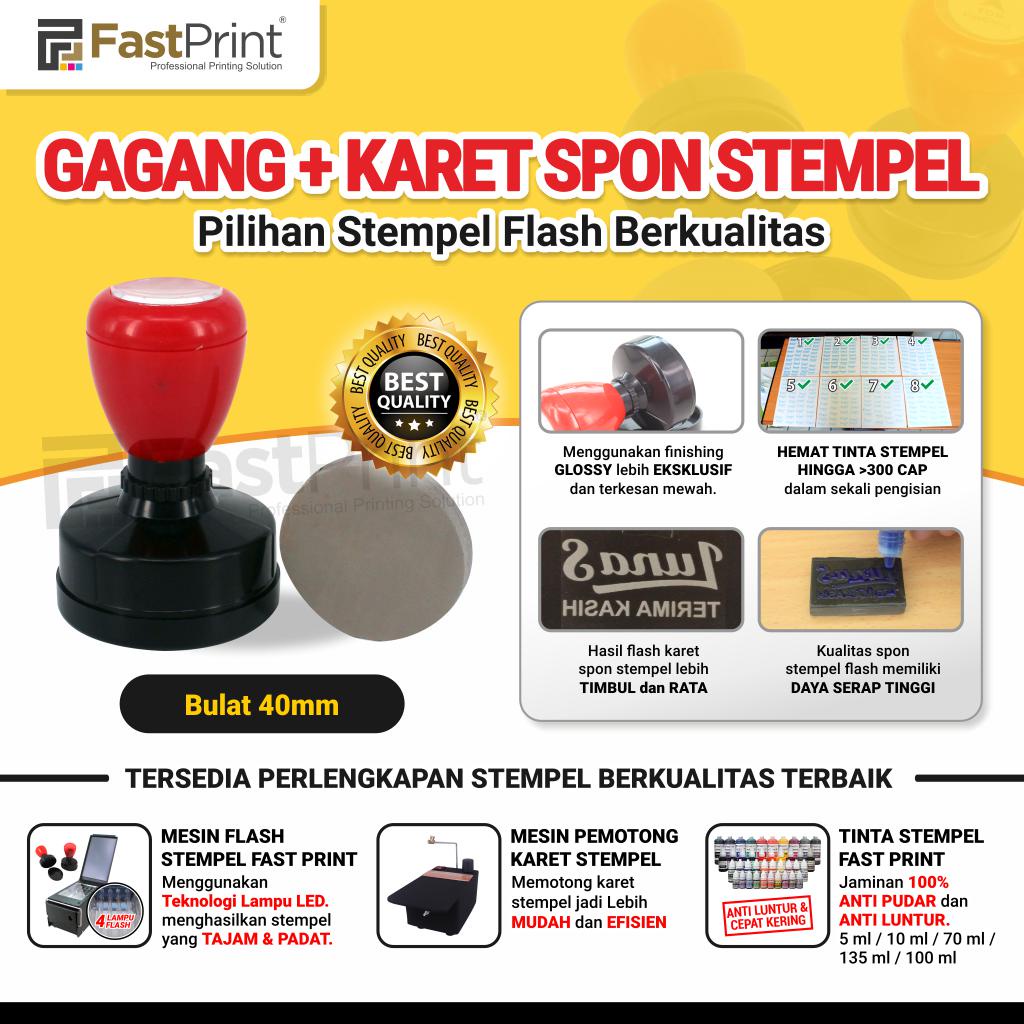 

Gagang Plus Karet Spon Potongan Stempel Flash Bulat Ukuran 40 MM