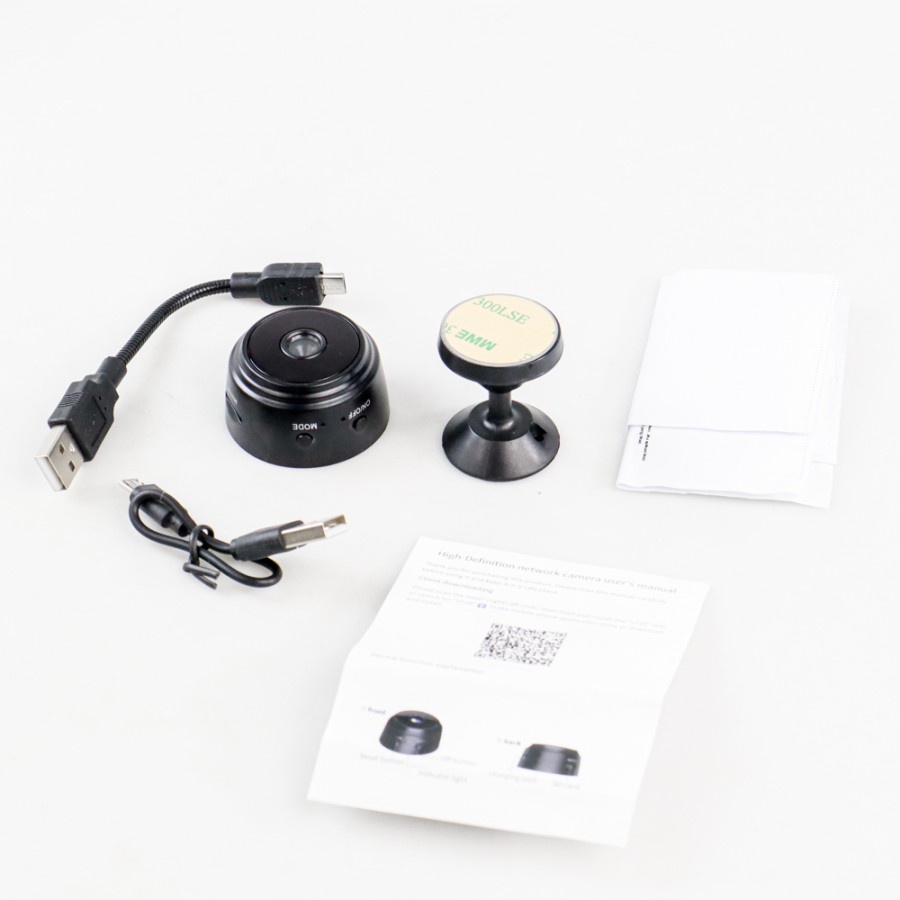 CAMERA CCTV MINI WIFI IP WIDE ANGLE NIGHTVISION 1080P TYPE CK10 - TAFFWARE