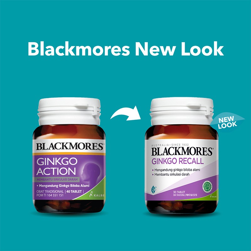 Blackmores Ginkgo Recall 30Caps Blackmores Ginkgo Action