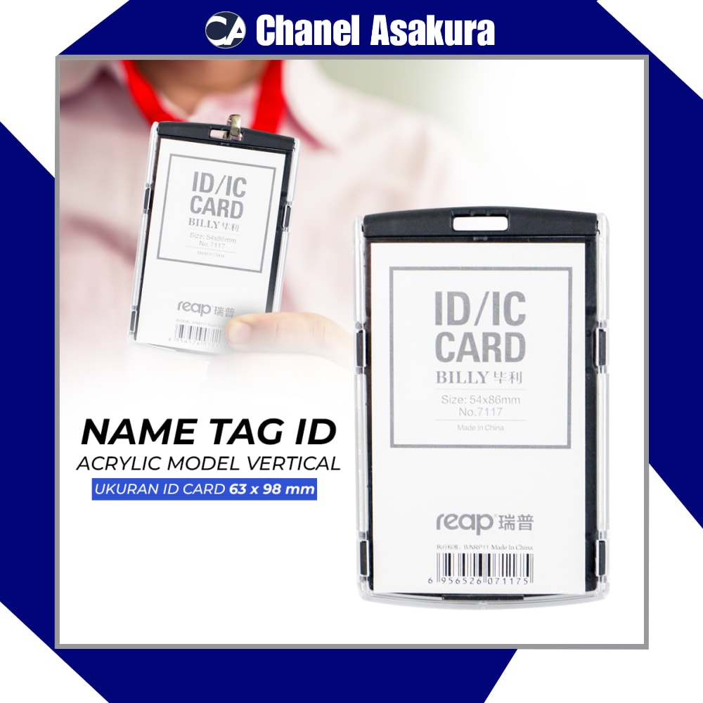 

Name Tag ID Acrylic Model Vertical - 7117