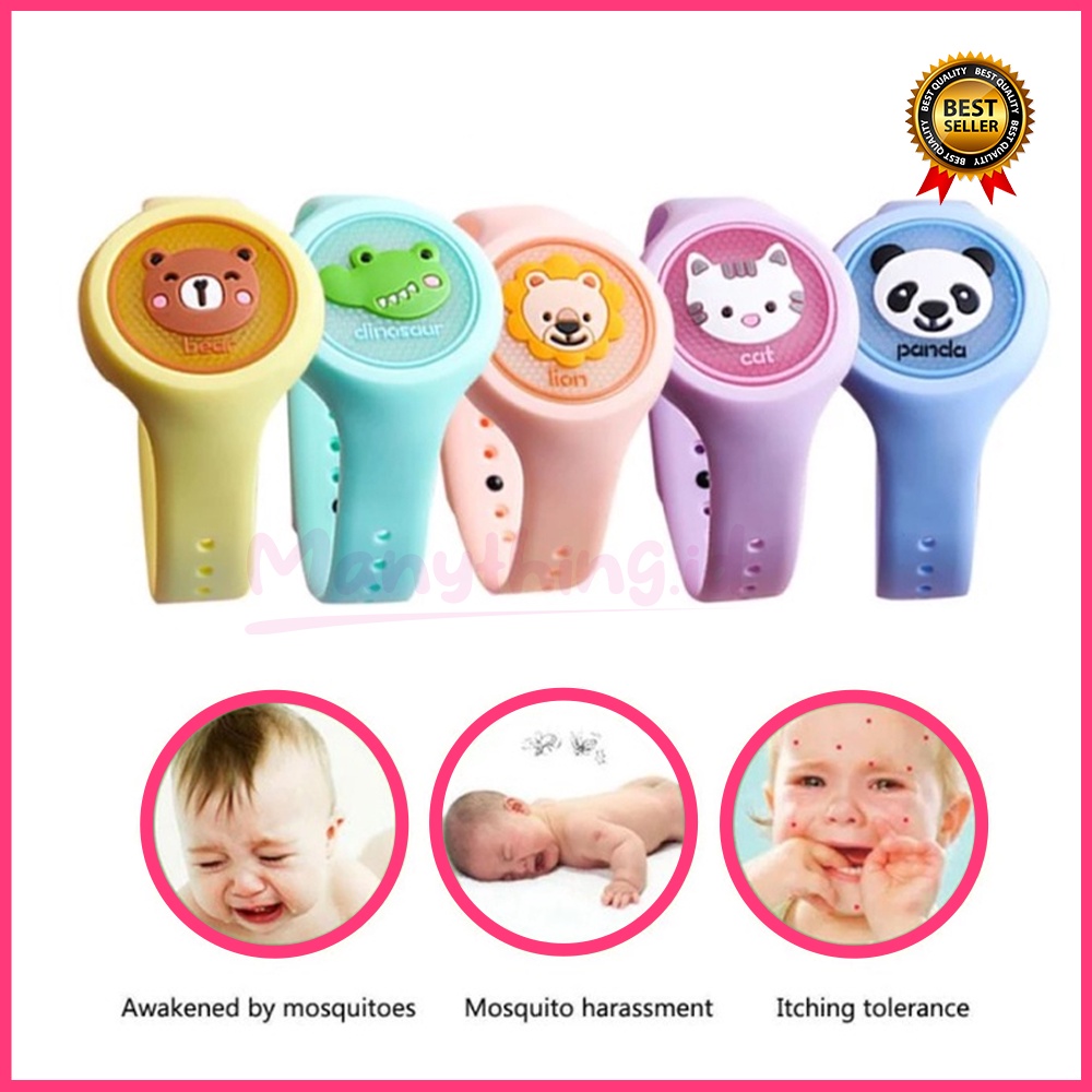 GELANG Anti Nyamuk BAYI / ANAK Gambar Lucu Kartun Untuk Baby dan Anak / JAM anti nyamuk anak