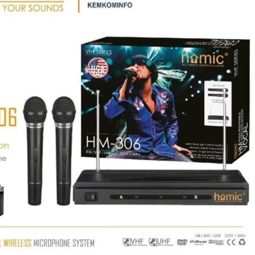 ✶ Mic Wireless Double Microphone/Mic Tanpa Kabel/Microphone Wireless ✭