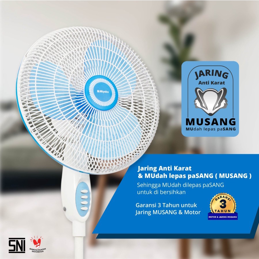 Miyako KAS-1618 B / KAS1618B Kipas Angin (Stand Fan)