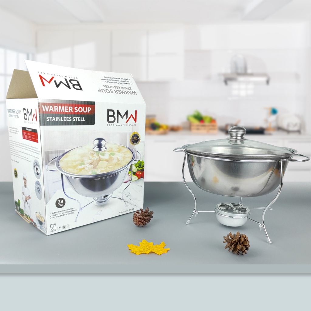 PROMO PANCI PRASMANAN WARMER STOVE TEMPAT WADAH LAUK SAYUR MAKANAN TUTUP KACA PANCI SET STAINLESS