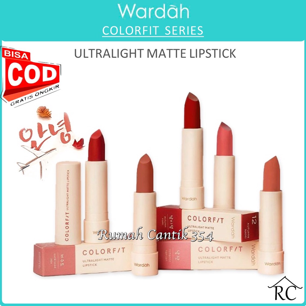 Rumah Cantik Wardah Colorfit Ultralight Matte Lipstick - Ringan dan Lembut di Bibir (Korean Limited Edition) Medan COD Beauty Cosmetics Skin Care Kosmetik Wajah