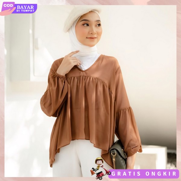 Baju Blus Kerja Kantoran Blues Model Terbaru 2023 Bloues Cewe Korean Style Bouse Wnta Kekinian Blous