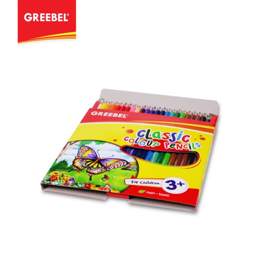 GREEBEL 7024 Classic Colour Pencil Pensil Warna 24 Warna Berkualitas