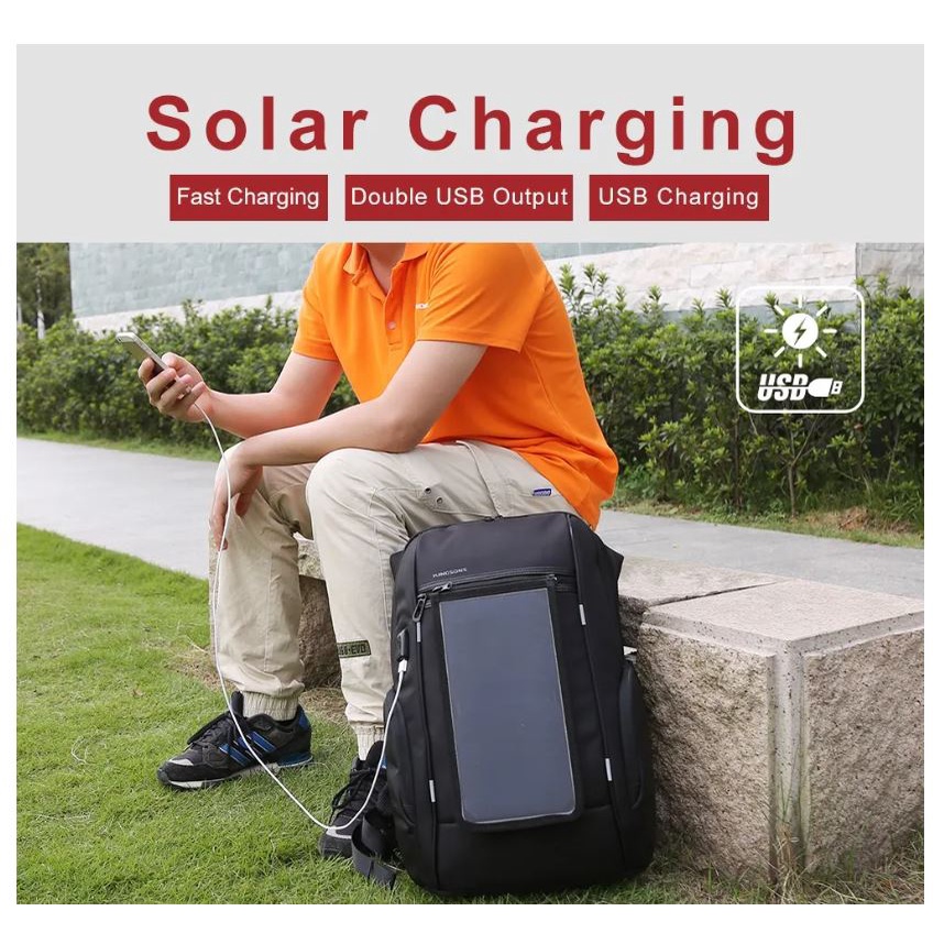 Kingsons KS3140W-I Tas Ransel Solar Panel Backpack Storage Bag Outdoor