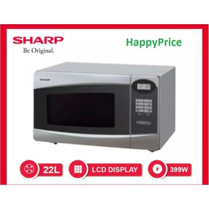 Terlaris Sharp Microwave R-230R(S) Compact Touch Control Low Watt 22 Liter
