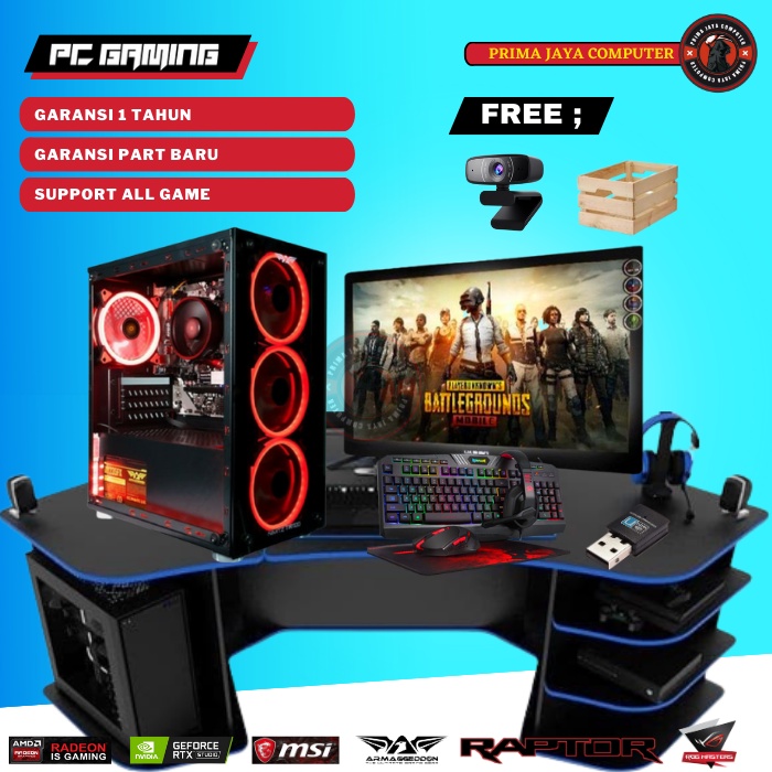 Pc Gaming Rakitan Fu lset fullset AMD RYZEN 3 3400G Pc Cpu Gaming Rakitan Ful set KOMPUTER SSD NVME 