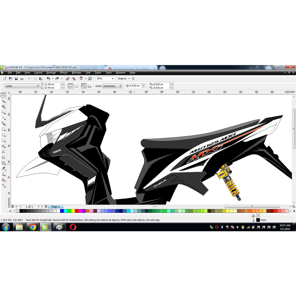 Sticker striping mio mxi vietnam xeon gt