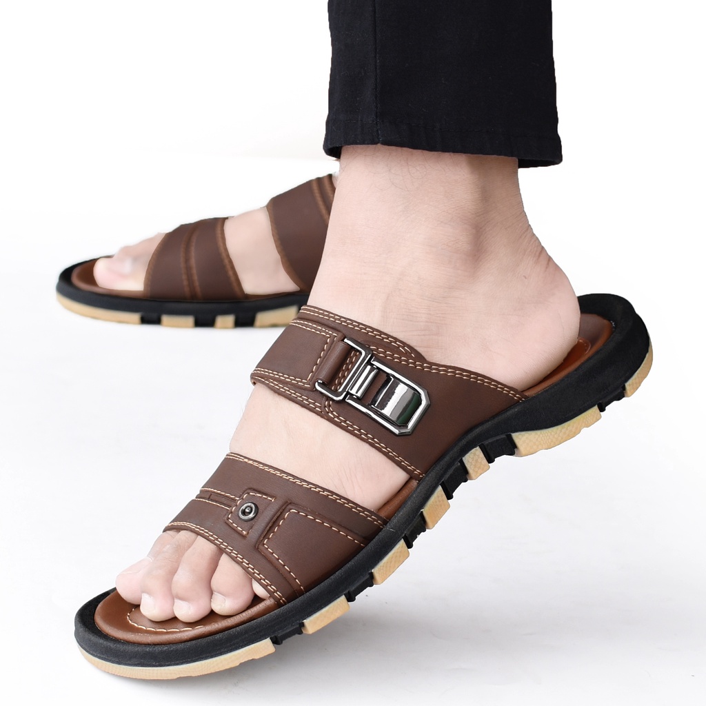 sandal pria davis fashion slop original sandal slop pria 100% original kasual sandal slide flip flop slop pria untuk lebaran keren sandal pria terlaris