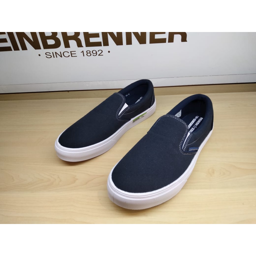 Sepatu Casual Pria Bata North Star Slip On Pria Terbaru Bahan Kain Awet model Terbaru