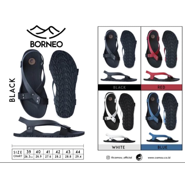 Camou sandal pria Borneo